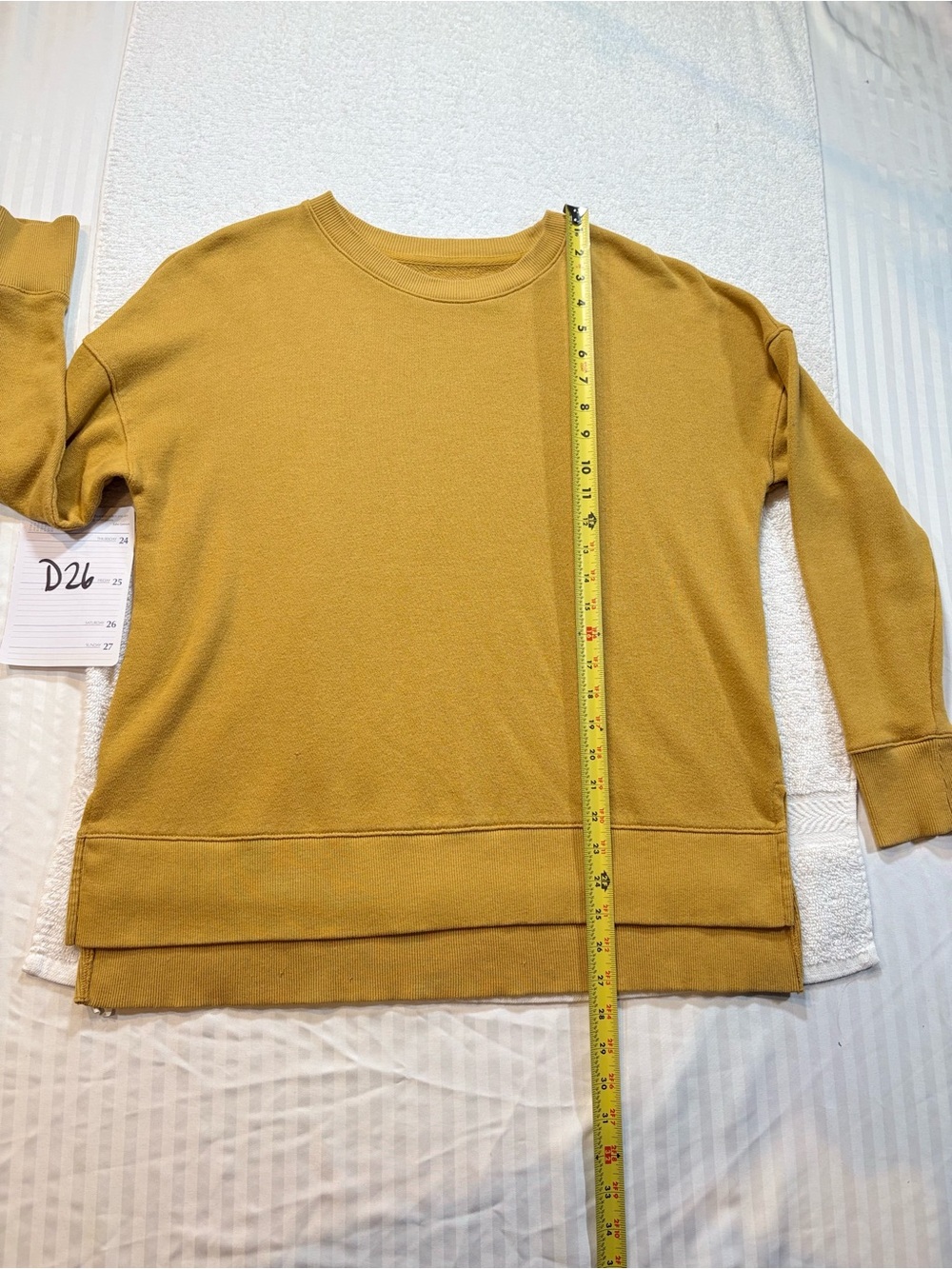 Mustard Crewneck Women's Sweater medium time and tru